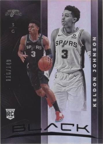 2019-20 Noir Rookie Patch Autographs Black and White Keldon