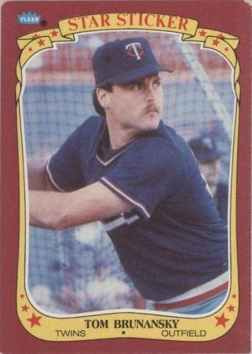 1986 Fleer Star Stickers - Tom Brunansky #15