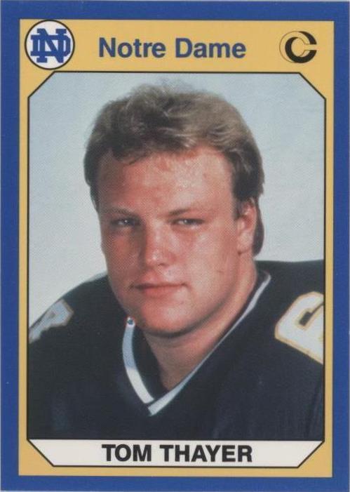 1990 Collegiate Collection University of Notre Dame Tom Thayer #10