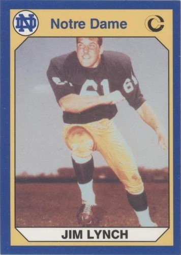 1990 Collegiate Collection University of Notre Dame Jim Lynch #63