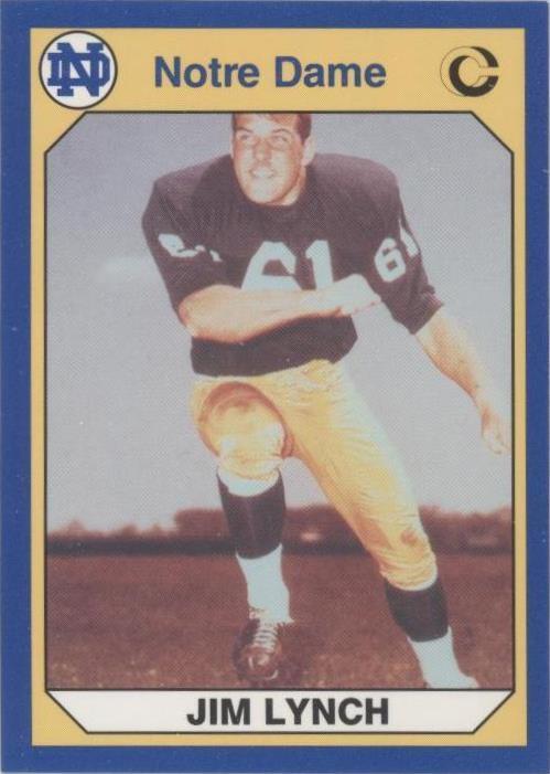 1990 Collegiate Collection University of Notre Dame Jim Lynch #63