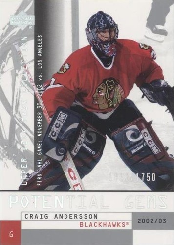 2002-03 Upper Deck Mask Collection - Craig Anderson #146
