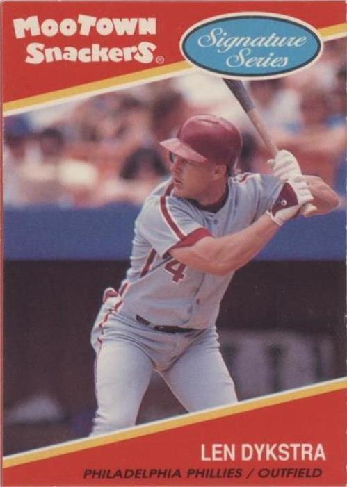 1991 Mootown Snackers Signature Series - Lenny Dykstra #18