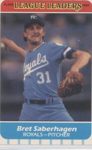 1986 Fleer Major League Leaders - Bret Saberhagen #37