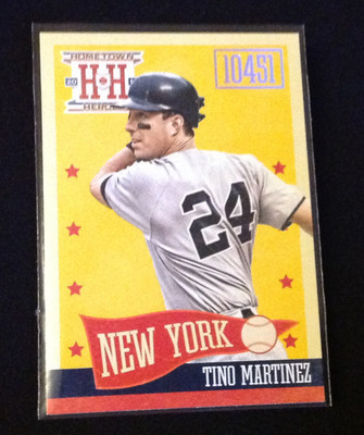 2013 Hometown Heroes Zip Code #183 TINO MARTINEZ Yankees Platinum Foil 1 Per Box
