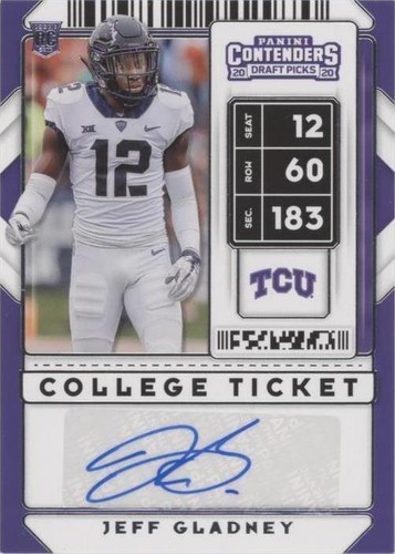 2020 Panini Contenders Draft Picks Jeff Gladney #243