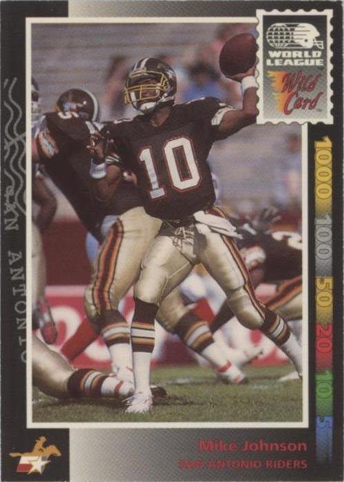 1992 Wild Card World League 21 Mike Johnson for sale online eBay