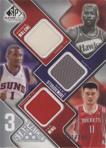 2009-10 SP Game Used - Amar'e Stoudemire/Yao Ming/Moses Malone #3S-MSM