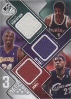 2009-10 SP Game Used - Kobe Bryant/LeBron James/Oscar Robertson #3S-BMJ