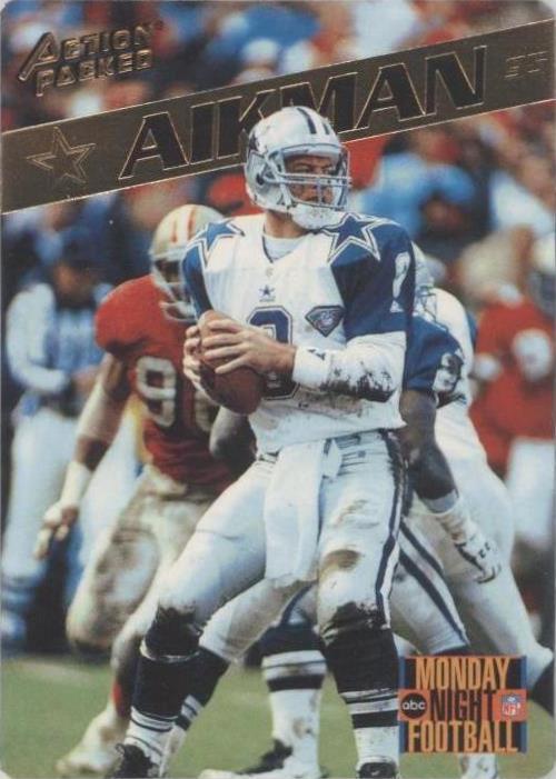 Fútbol americano Troy Aikman #3 1995 lleno de acción