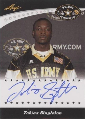 2011 Leaf U.S. Army All-American Bowl Tobias Singleton #TA-TS1