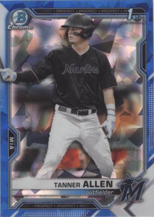 2021 Bowman Chrome Draft Sapphire Edition - Tanner Allen #BDC-165
