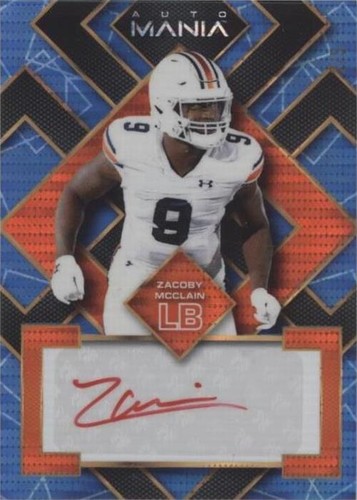 2022 Wild Card Auto Mania Zakoby McClain #AM-SQ49