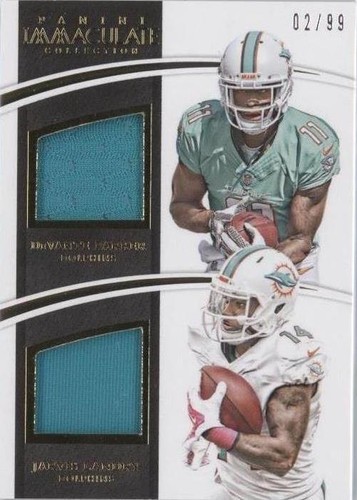 2015 Panini Immaculate Collection Devante Parker Jarvis Landry #IDJ-DWR