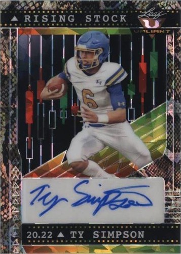 2022 Leaf Valiant Ty Simpson #RS-TS1