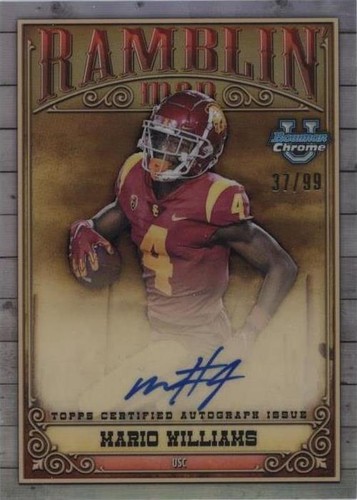 2023 Bowman University Chrome Mario Williams #RMA-MW