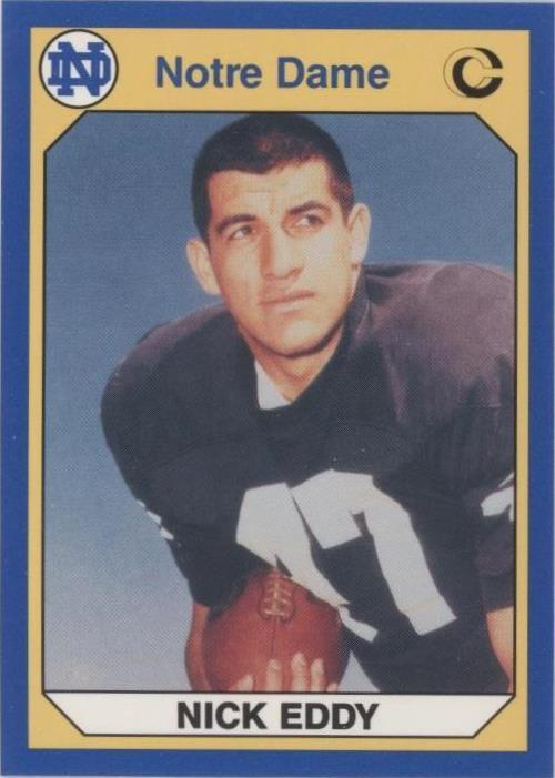 1990 Collegiate Collection University of Notre Dame Nick Eddy #24