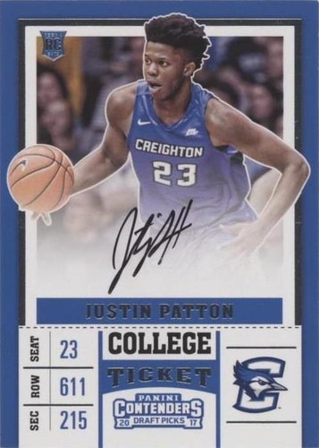 2017-18 Panini Contenders Draft Picks - Justin Patton #62