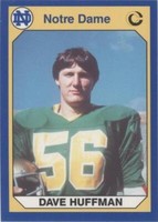 1990 Collegiate Collection University of Notre Dame Dave Huffman #67