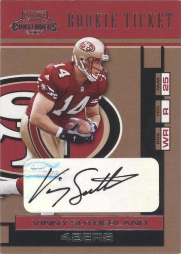 2001 Playoff Contenders Vinny Sutherland #184