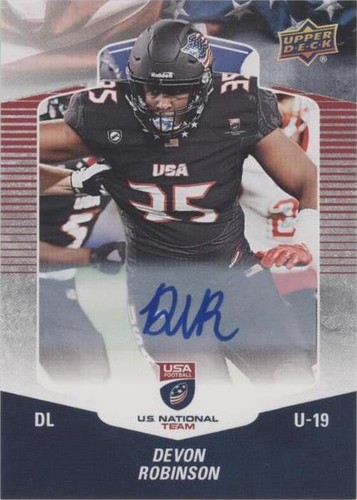 2018 Upper Deck USA Football Devon Robinson #37
