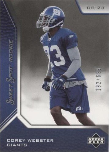 2005 Upper Deck Sweet Spot Corey Webster #169