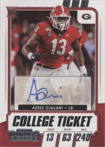 2021 Panini Contenders Draft Picks Azeez Ojulari #296