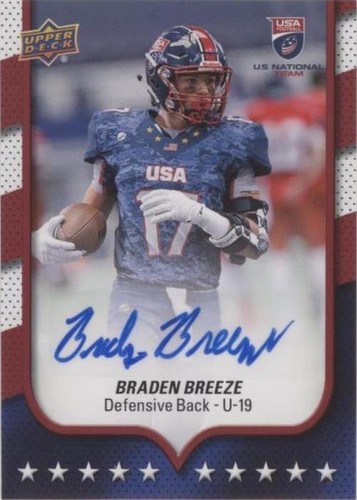 2016 Upper Deck USA Football Braden Breeze #17