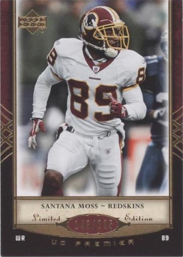 2007 UD Premier Santana Moss #99