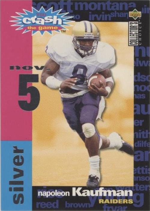 1995 CLASSIC 5-SPORT #60 Napoleon Kaufman recrue Oakland Raiders EUR 1