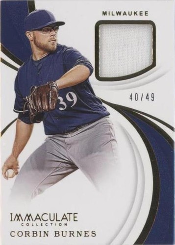 2019 Panini Immaculate Collection - Corbin Burnes #IS-CO