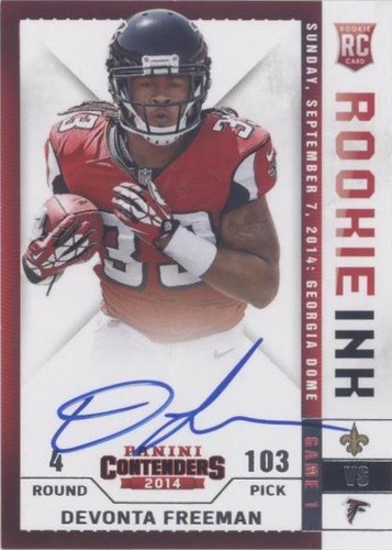 2014 Panini Contenders Devonta Freeman #RRI-DF