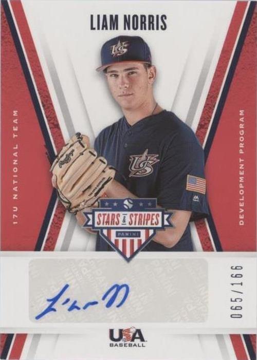2019 Panini USA Baseball Stars & Stripes - Liam Norris #17U-LN