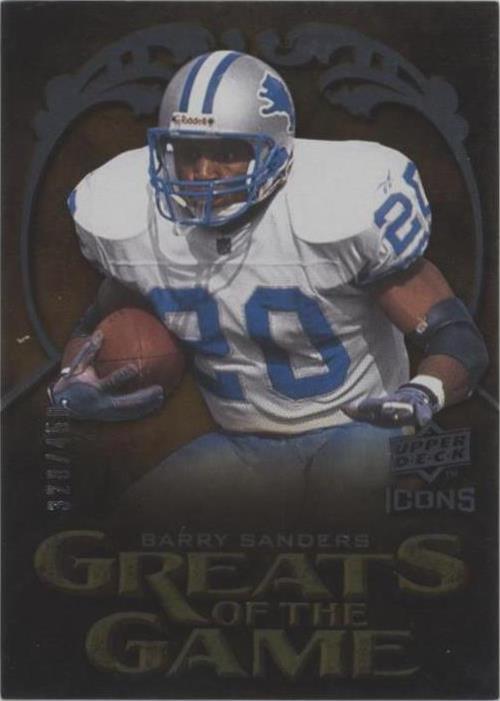 2009 Upper Deck Icons Barry Sanders #GG-BS