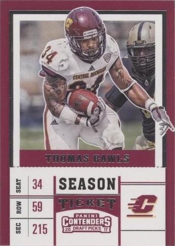 2017 Panini Contenders Draft Picks Thomas Rawls #92