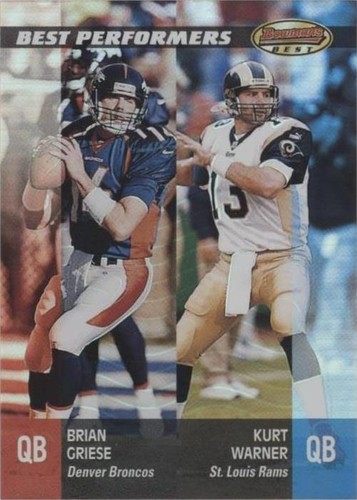 2001 Bowman's Best Brian Griese Kurt Warner #98