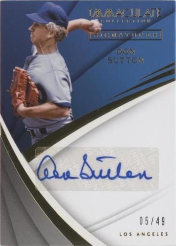 2018 Panini Immaculate Collection - Don Sutton #IS-DS