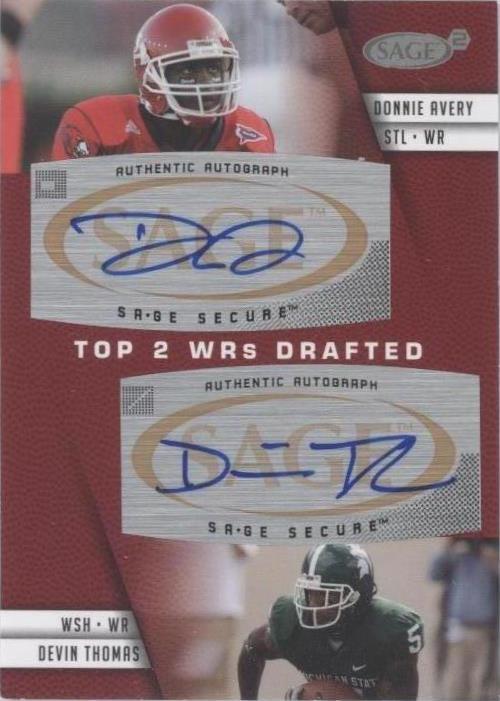 2008 SAGE Squared Devin Thomas Donnie Avery #A-64