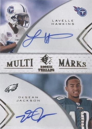 2008 SP Rookie Threads DeSean Jackson Lavelle Hawkins #MMD-24