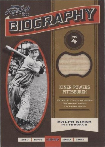 2016 Panini Prime Cuts - Ralph Kiner #BIO-RK