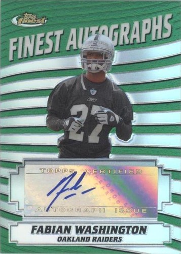2005 Topps Finest Fabian Washington #FA-FW