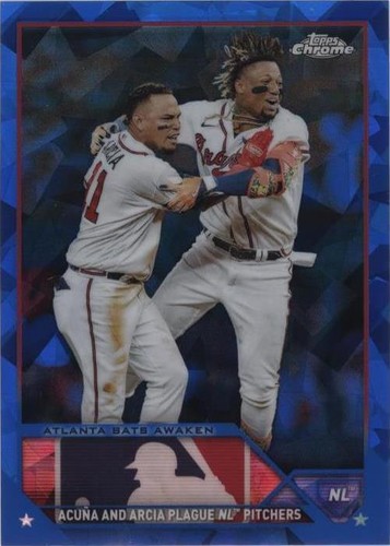 2023 Topps Chrome Update Series Sapphire Edition - Orlando Arcia Ronald Acuña Jr. #USCS143