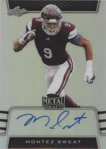 2019 Leaf Metal Draft Montez Sweat #BA-MS1