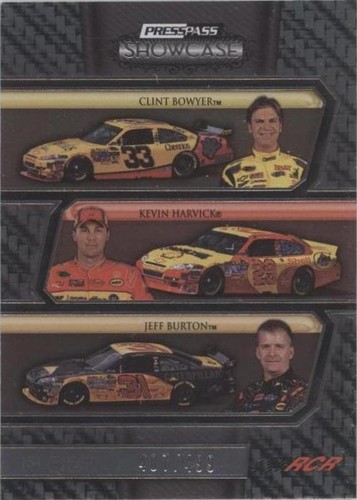 2010 Press Pass Showcase - Clint Bowyer Jeff Burton Kevin Harvick #33