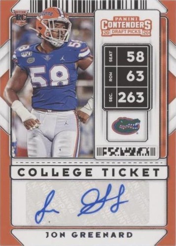 2020 Panini Contenders Draft Picks Jon Greenard #238
