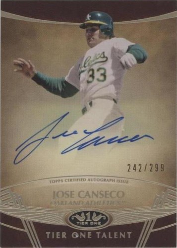 2019 Topps Tier One - Jose Canseco #TTA-JCA