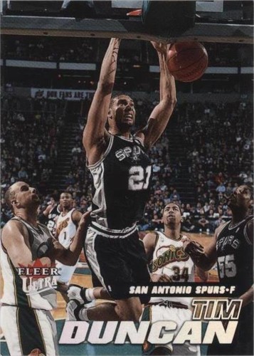2000-01 Tim Duncan #187G ☆ Fleer Ultra Gold Medallion Spurs NBA
