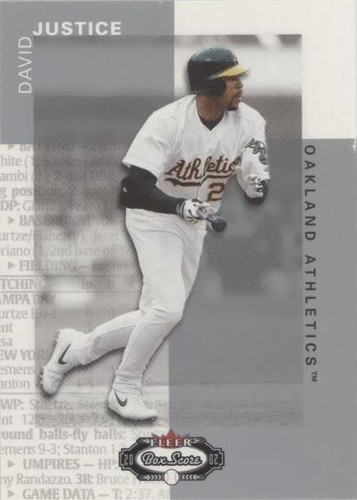 2002 Fleer Box Score - David Justice #6