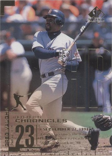 1999 SP Authentic - Greg Vaughn #HR50
