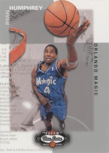 2002-03 Fleer Box Score - Ryan Humphrey #144